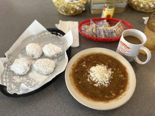 Beignets, Seafood Gumbo