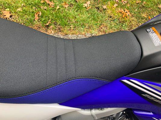 Closeup view of the seat