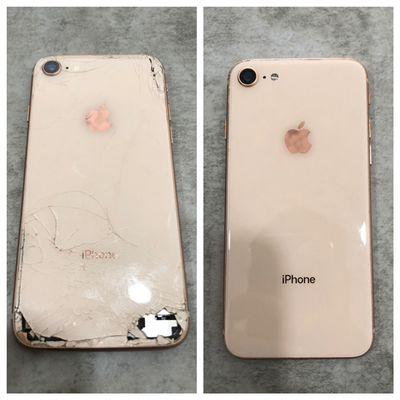Rear glass broken on your iPhone 8/8+/X/XS/XR/XS Max? We can fix that too.