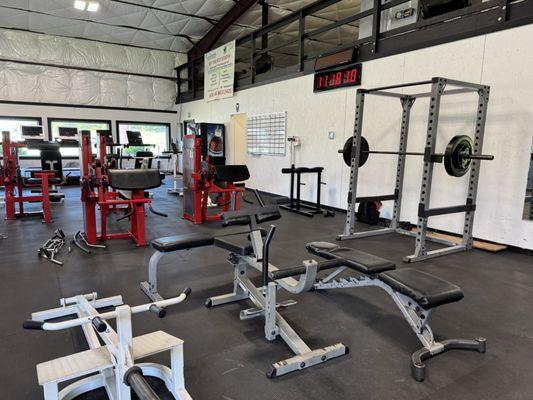 Squat rack and machines