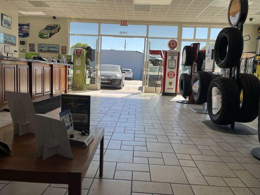 Inside the shop / waiting area