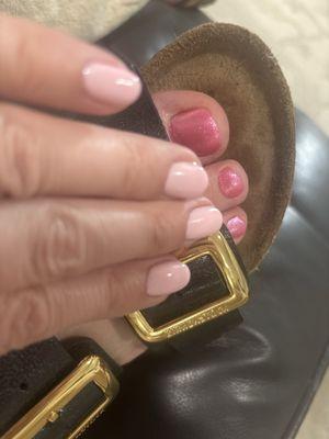 Mani/pedi w get polish Finger nail Color Lumber pink dnd135, so perfect