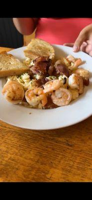 It was a screen shot of the video. Shrimp Pasta