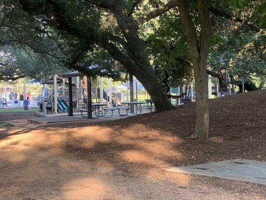 Rattan creek park trail, pool, jungle gym, and covered picnic tables