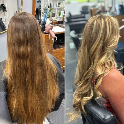Foilyage, toner, woman's cut by Nickie