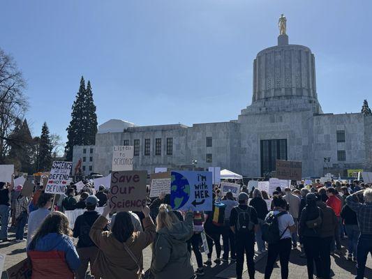 Stand Up for Science rally at the capitol.