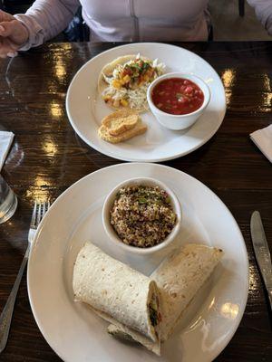 Quinoa with Apricots and Pine Nuts Fish Taco