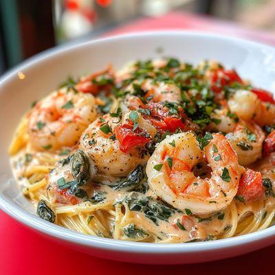 Shrimp linguini