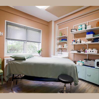 One of our comfortable treatment rooms. Natural light and great treatment.