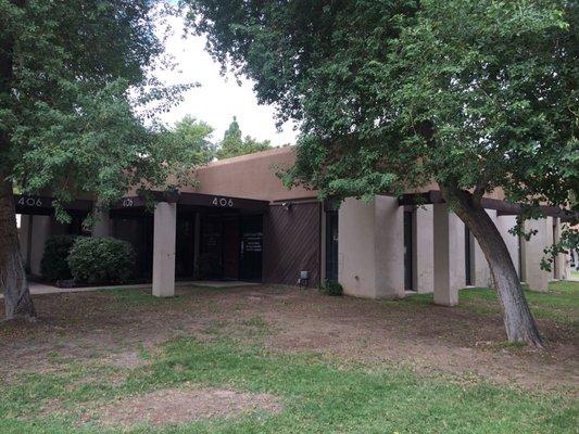 Second building on the left