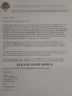 Unprofessional correspondence.