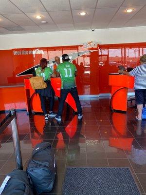 The lobby of the rental place