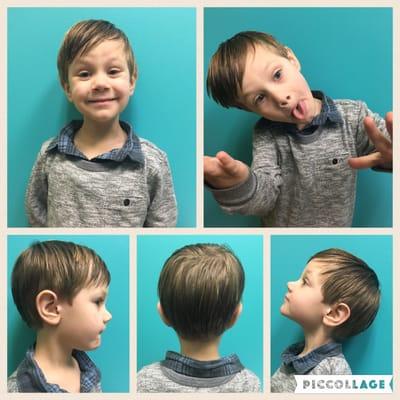 We went from really long to really short today! All over Scissor cut!