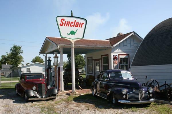 Restored 1920s era gas station is perfect for photo ops with your classic car. (by permission only)