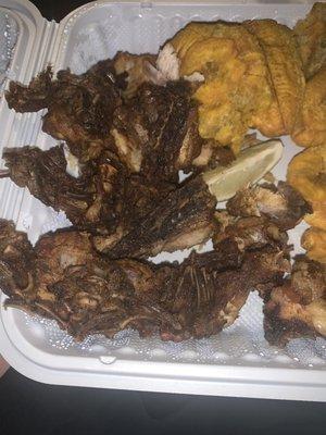 The skeleton of the chicken