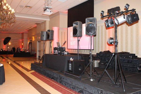 Sound Dog's DJ set up at the Palazzo Grande