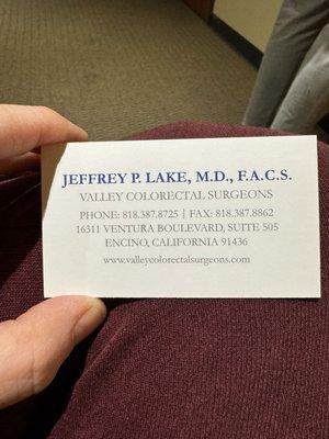 Jeffrey P Lake, MD, FACS