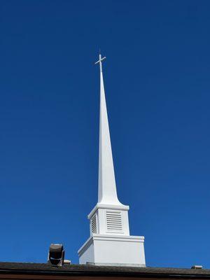 After- Steeple Like New! We were going to just remove it, but so glad it now looks like this.