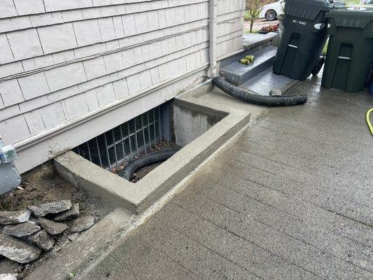 Storm drain concrete work