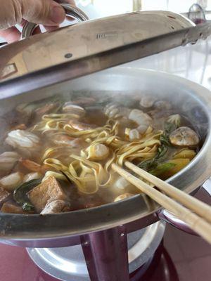 Sea food hot pot!!! So good! I literally would drink the broth!