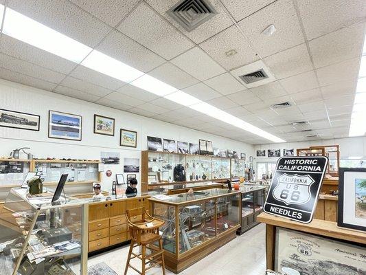 Many historical artifacts on display.