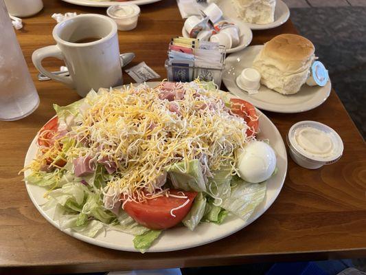 The chef salad at JJ Ruby's