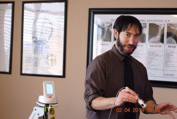 Free consultation with Dr.Kramer explaining part of the exam process.