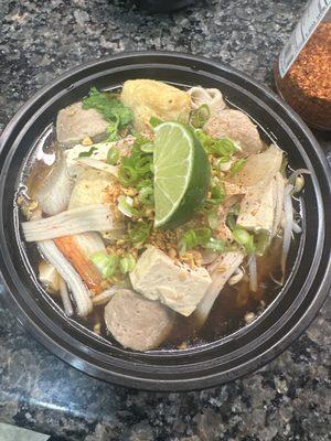 Guay jab Thai noodle soup I made this with all ingredients purchase from this market