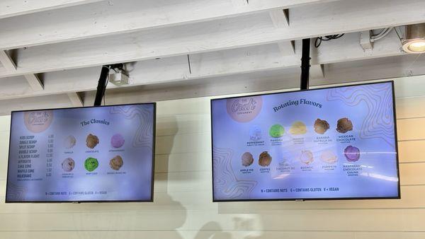 Current menu as of 2/1/25