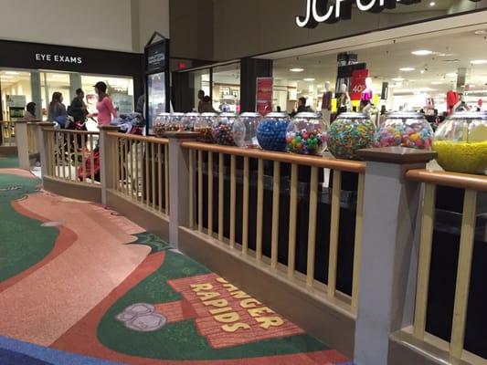 Surrounded by a wall of candy. Evil knows no bounds!