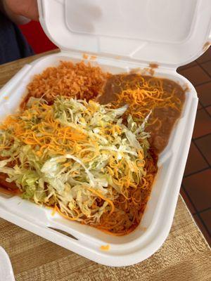 Cheese enchiladas plate