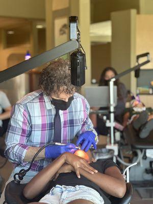 The braces have been removed