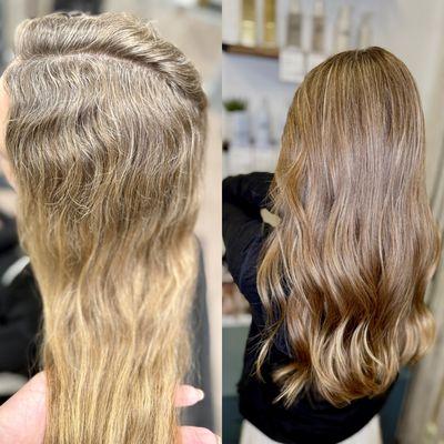 Before and after Grey Blending