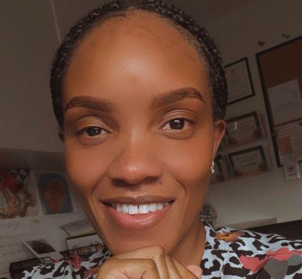 Eyebrow threading and tint