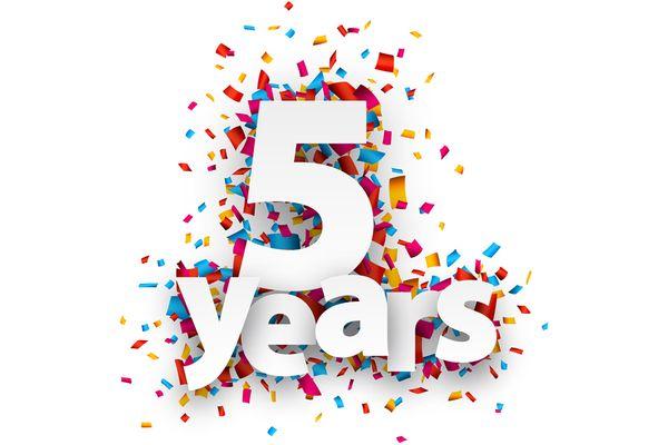 Stop by the office Monday, Sep. 27 to celebrate our 5th anniversary!