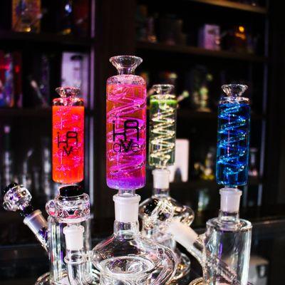 Trippy New Glass 
 We have a wide selections of glass! Featuring some custom pieces!
