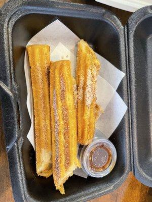 Caramel filled churros