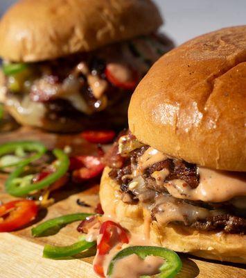 Jalapeño smashed burger