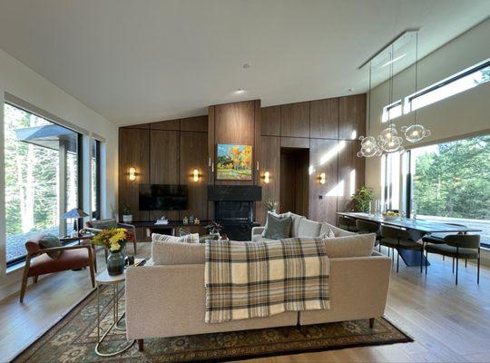 Great room electrical and lighting