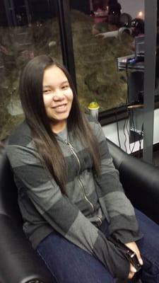 One very happy customer that got her hair relaxed yesterday. Thanks Karla