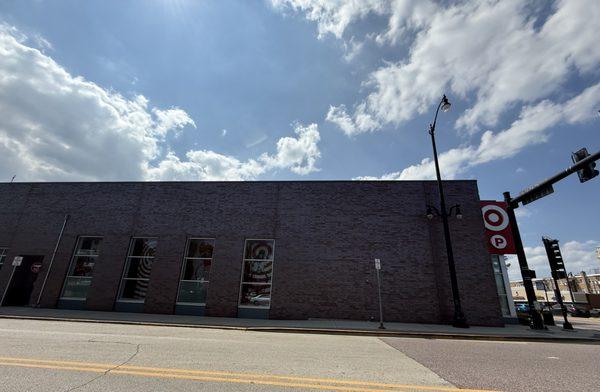 A side view of the small footprint store.