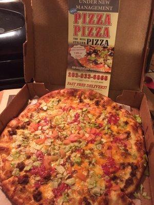 Taco pizza so yummy!!