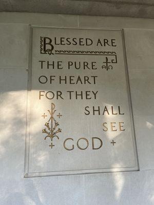 Outside the church