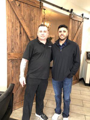 My famous haircut today. Catcher for Tampa bay rays Rafael Valenzeala.