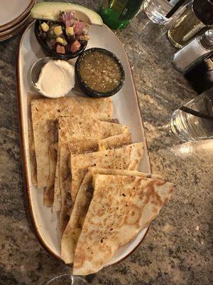 Beria steak quesadillas appetizer