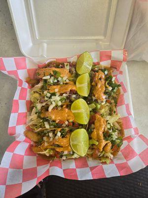 Shrimp tacos! A must try!