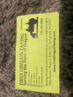 First Oregon Paving