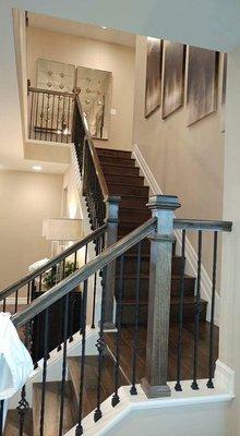 Stained and Lacquered Handrail system