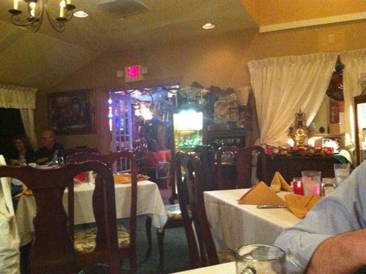 Dining room looking into the adjoining bar