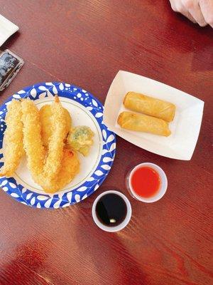 shrimp tempura & egg rolls